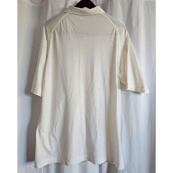 Pro Celebrity Mens Polo Golf Shirt in a Creamy White Cotton Blend sz XL Like New - Picture 2 of 5